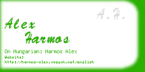 alex harmos business card